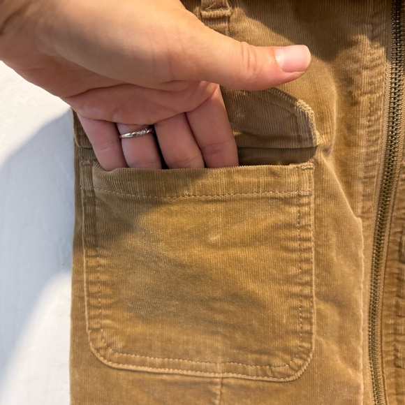 Rewash belted brown tan sleeveless corduroy zipper mini dress pockets size XS - Picture 3 of 11